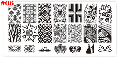 1db fekete virág csipke körömbélyegző lemezek rozsdamentes acél körömdíszítés bélyegsablon manikűr eszközök UV gél körömdíszítések