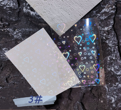 1 db fényvisszaverő csillogó 3D köröm matricák matricák ezüst por csillag design lézeres szerelem szív fóliák csillogó dekorációs manikűrök ÚJ