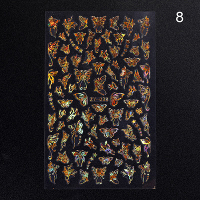 1 db fényvisszaverő csillogó 3D köröm matricák matricák ezüst por csillag design lézeres szerelem szív fóliák csillogó dekorációs manikűrök ÚJ