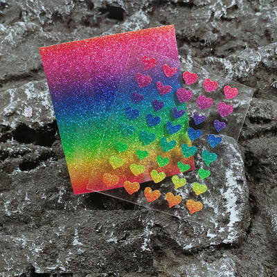 1 db fényvisszaverő csillogó 3D köröm matricák matricák ezüst por csillag design lézeres szerelem szív fóliák csillogó dekorációs manikűrök ÚJ