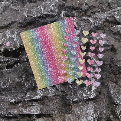 1 db fényvisszaverő csillogó 3D köröm matricák matricák ezüst por csillag design lézeres szerelem szív fóliák csillogó dekorációs manikűrök ÚJ