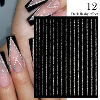 1 db fényvisszaverő csillogó 3D köröm matricák matricák ezüst por csillag design lézeres szerelem szív fóliák csillogó dekorációs manikűrök ÚJ