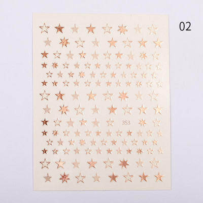 1 db fényvisszaverő csillogó 3D köröm matricák matricák ezüst por csillag design lézeres szerelem szív fóliák csillogó dekorációs manikűrök ÚJ