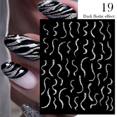 1 db fényvisszaverő csillogó 3D köröm matricák matricák ezüst por csillag design lézeres szerelem szív fóliák csillogó dekorációs manikűrök ÚJ