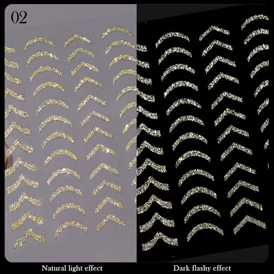 1 db fényvisszaverő csillogó 3D köröm matricák matricák ezüst por csillag design lézeres szerelem szív fóliák csillogó dekorációs manikűrök ÚJ