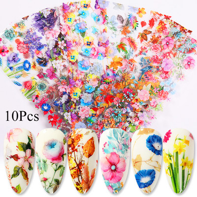 1 Box Spring Nail Foils Purpur Lavendel Butterfly Nail Series Foils Nail Art Transfer Kleebis Paber Nail Art DIY Dekoratsioonid