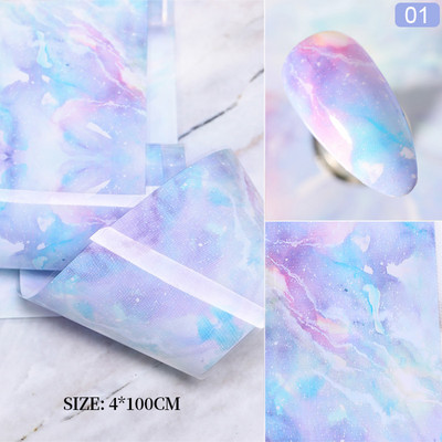 1 Box Spring Nail Foils Purpur Lavendel Butterfly Nail Series Foils Nail Art Transfer Kleebis Paber Nail Art DIY Dekoratsioonid