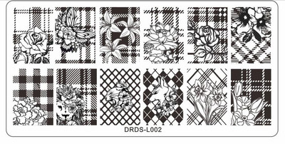 Geometrikus mintás körömbélyegző lemez 1db körömkép rajzlapok bélyegző festőeszköz 6x12cm rozsdamentes acél Állatok fotók*