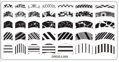 Geometrikus mintás körömbélyegző lemez 1db körömkép rajzlapok bélyegző festőeszköz 6x12cm rozsdamentes acél Állatok fotók*
