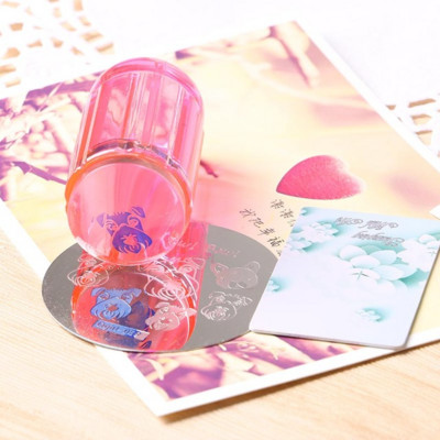 Geometrikus mintás körömbélyegző lemez 1db körömkép rajzlapok bélyegző festőeszköz 6x12cm rozsdamentes acél Állatok fotók*