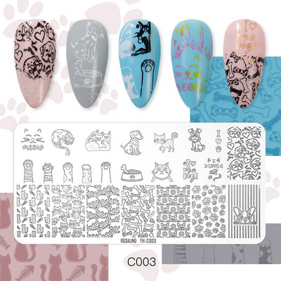 ROSALIND körömbélyegzősablonok pillangóvirág népszerű lemezkép, amely alkalmas tavaszi körömművészethez barkácsfestő bélyegzőeszköz