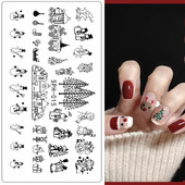 1db MF Festival körömlemez 6*12cm Halloween és karácsonyi bélyegző lemezek barkácsbélyegző lakk stencil körmökhöz manikűr sablon &G102