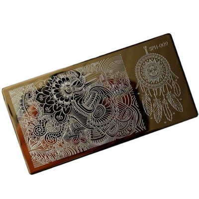 1db MF Festival körömlemez 6*12cm Halloween és karácsonyi bélyegző lemezek barkácsbélyegző lakk stencil körmökhöz manikűr sablon &G102