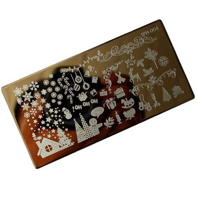 1db MF Festival körömlemez 6*12cm Halloween és karácsonyi bélyegző lemezek barkácsbélyegző lakk stencil körmökhöz manikűr sablon &G102