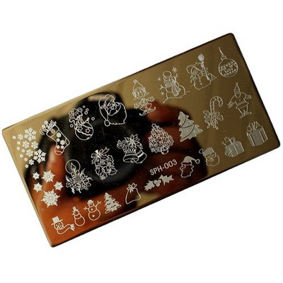 1db MF Festival körömlemez 6*12cm Halloween és karácsonyi bélyegző lemezek barkácsbélyegző lakk stencil körmökhöz manikűr sablon &G102