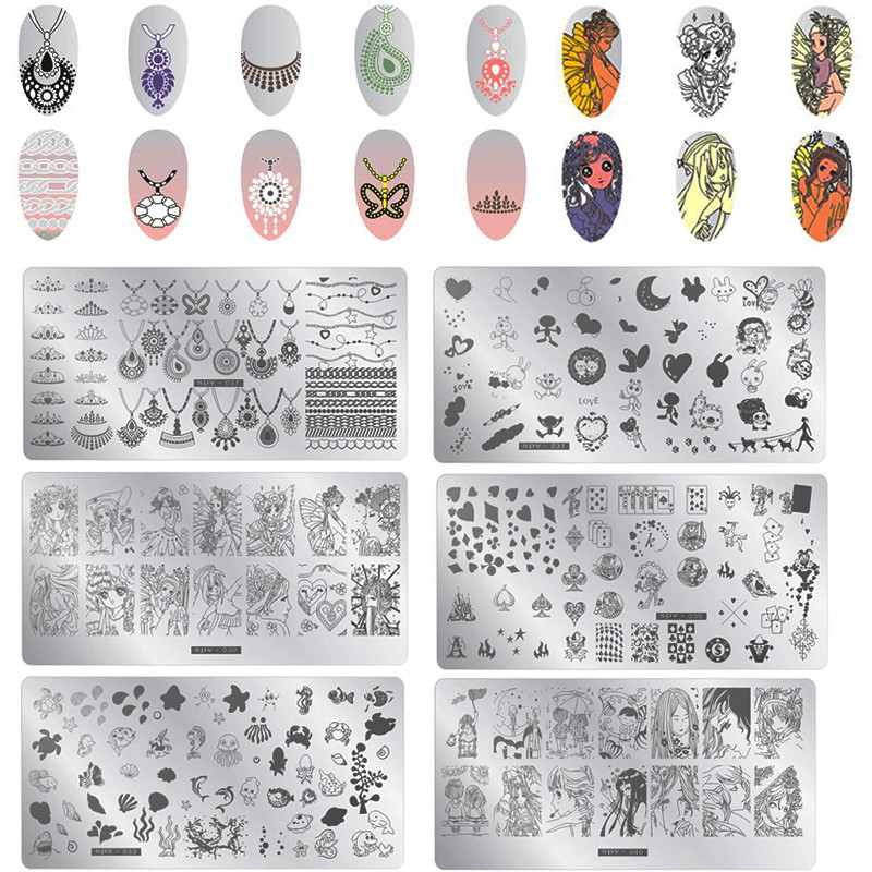 1db MF Festival körömlemez 6*12cm Halloween és karácsonyi bélyegző lemezek barkácsbélyegző lakk stencil körmökhöz manikűr sablon &G102