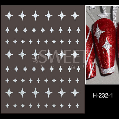 Arany francia tippek körömmatricához 3D csillogó csíkos körömdísz fényvisszaverő csillogó matricák téli manikűr dekoráció BEH-244