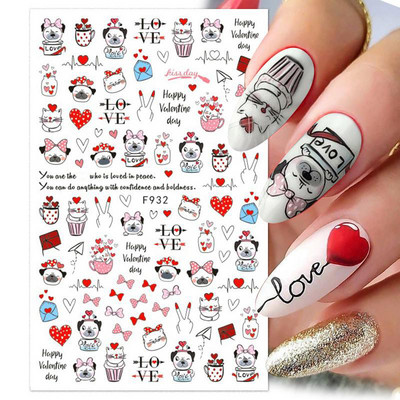 3D nyuszi körömmatricák aranyos rajzfilm nyúl csúszkák Boldog húsvéti ünnepeket virág újévi matricák körmökhöz manikűr körömdíszítés