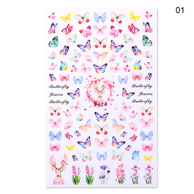 3D nyuszi körömmatricák aranyos rajzfilm nyúl csúszkák Boldog húsvéti ünnepeket virág újévi matricák körmökhöz manikűr körömdíszítés