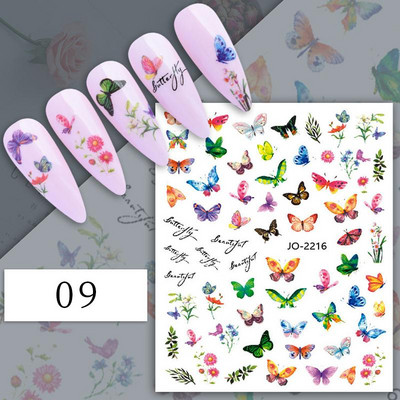 3D nyuszi körömmatricák aranyos rajzfilm nyúl csúszkák Boldog húsvéti ünnepeket virág újévi matricák körmökhöz manikűr körömdíszítés