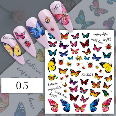 3D nyuszi körömmatricák aranyos rajzfilm nyúl csúszkák Boldog húsvéti ünnepeket virág újévi matricák körmökhöz manikűr körömdíszítés