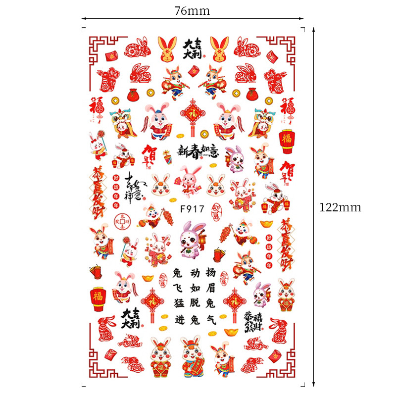 3D nyuszi körömmatricák aranyos rajzfilm nyúl csúszkák Boldog húsvéti ünnepeket virág újévi matricák körmökhöz manikűr körömdíszítés