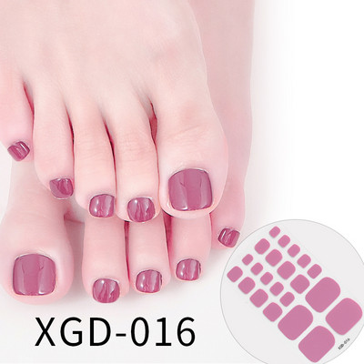 Ljetni stil 22 tips Naljepnice za nokte DIY Umjetni Soild Boja noktiju na prstima za dizajn Puno pokrivanje Naljepnice za ukrašavanje noktiju na nogama