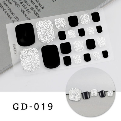 Ljetni stil 22 tips Naljepnice za nokte DIY Umjetni Soild Boja noktiju na prstima za dizajn Puno pokrivanje Naljepnice za ukrašavanje noktiju na nogama