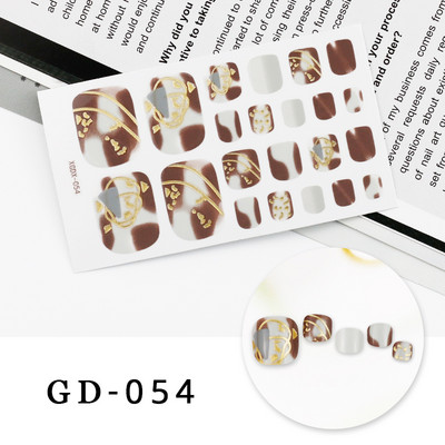 Ljetni stil 22 tips Naljepnice za nokte DIY Umjetni Soild Boja noktiju na prstima za dizajn Puno pokrivanje Naljepnice za ukrašavanje noktiju na nogama