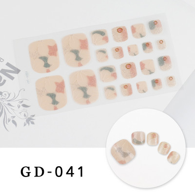 Ljetni stil 22 tips Naljepnice za nokte DIY Umjetni Soild Boja noktiju na prstima za dizajn Puno pokrivanje Naljepnice za ukrašavanje noktiju na nogama