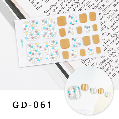 Ljetni stil 22 tips Naljepnice za nokte DIY Umjetni Soild Boja noktiju na prstima za dizajn Puno pokrivanje Naljepnice za ukrašavanje noktiju na nogama