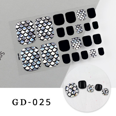 Ljetni stil 22 tips Naljepnice za nokte DIY Umjetni Soild Boja noktiju na prstima za dizajn Puno pokrivanje Naljepnice za ukrašavanje noktiju na nogama