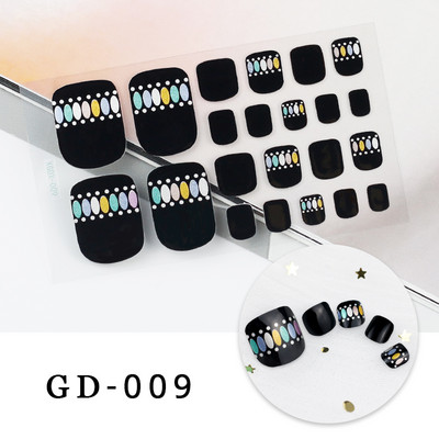 Ljetni stil 22 tips Naljepnice za nokte DIY Umjetni Soild Boja noktiju na prstima za dizajn Puno pokrivanje Naljepnice za ukrašavanje noktiju na nogama