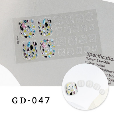 Ljetni stil 22 tips Naljepnice za nokte DIY Umjetni Soild Boja noktiju na prstima za dizajn Puno pokrivanje Naljepnice za ukrašavanje noktiju na nogama