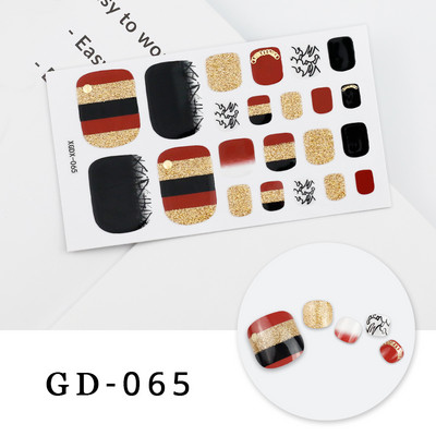 Ljetni stil 22 tips Naljepnice za nokte DIY Umjetni Soild Boja noktiju na prstima za dizajn Puno pokrivanje Naljepnice za ukrašavanje noktiju na nogama