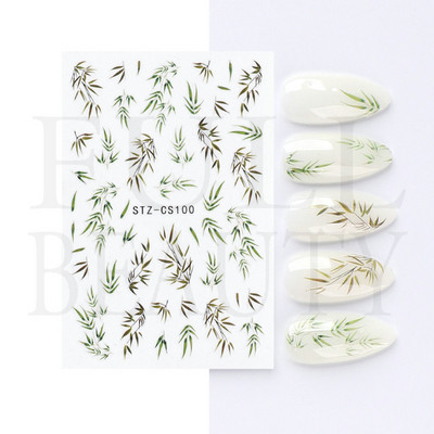 3D csipke geometria köröm matrica fehér fekete vonal virágok levelek matricák elegáns francia stílusú csúszkák körömdíszítések LAF867