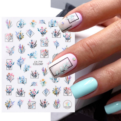 3D csipke geometria köröm matrica fehér fekete vonal virágok levelek matricák elegáns francia stílusú csúszkák körömdíszítések LAF867