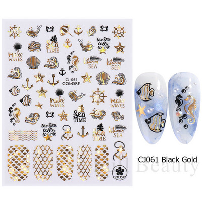 3D csipke geometria köröm matrica fehér fekete vonal virágok levelek matricák elegáns francia stílusú csúszkák körömdíszítések LAF867