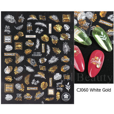 3D csipke geometria köröm matrica fehér fekete vonal virágok levelek matricák elegáns francia stílusú csúszkák körömdíszítések LAF867