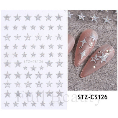 3D csipke geometria köröm matrica fehér fekete vonal virágok levelek matricák elegáns francia stílusú csúszkák körömdíszítések LAF867