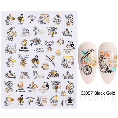 3D csipke geometria köröm matrica fehér fekete vonal virágok levelek matricák elegáns francia stílusú csúszkák körömdíszítések LAF867