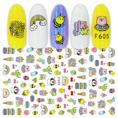 3D csipke geometria köröm matrica fehér fekete vonal virágok levelek matricák elegáns francia stílusú csúszkák körömdíszítések LAF867