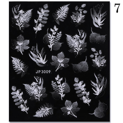 5D dombornyomott virágos körömmatrica pillangó dizájn transzfer matricák csúszkák dekoráció barkácsolás körömdíszítés manikűr kiegészítők