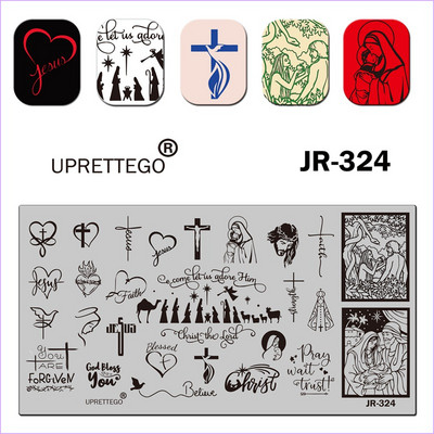 2020. aasta roostevabast terasest stantsimisplaadi mall Tropical Cupid Church Family Vintage Geometry Lilleküünetööriist Palm JR321-330