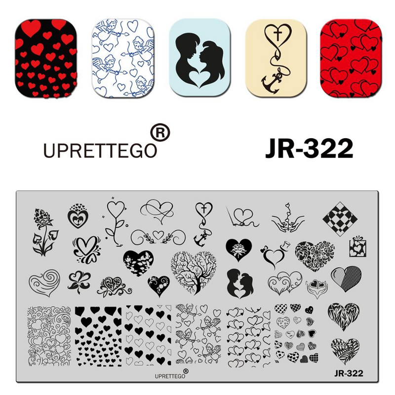 2020. aasta roostevabast terasest stantsimisplaadi mall Tropical Cupid Church Family Vintage Geometry Lilleküünetööriist Palm JR321-330