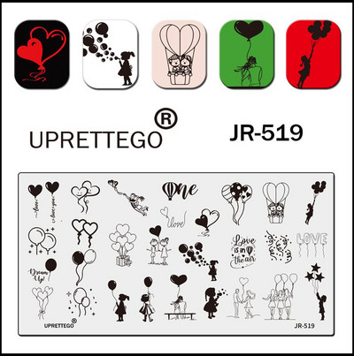 2023 Rozsdamentes acél bélyegzőlemez sablon Absztrakt geometria dinoszaurusz kígyó istenség léggömb pillangó virág paml JR511-520