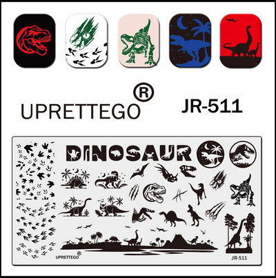 2023 Rozsdamentes acél bélyegzőlemez sablon Absztrakt geometria dinoszaurusz kígyó istenség léggömb pillangó virág paml JR511-520