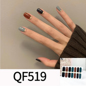 1 tk Segavärvid Beauty Nail Art Tips Uus QF-seeria küünekleebised Läikivad täiskaanega tagaliim Veekindel küünte kaunistus maniküür