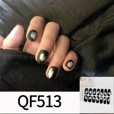 1 tk Segavärvid Beauty Nail Art Tips Uus QF-seeria küünekleebised Läikivad täiskaanega tagaliim Veekindel küünte kaunistus maniküür