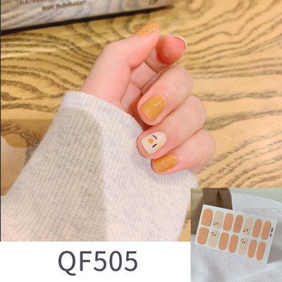1 tk Segavärvid Beauty Nail Art Tips Uus QF-seeria küünekleebised Läikivad täiskaanega tagaliim Veekindel küünte kaunistus maniküür